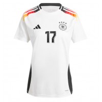 Camisa de Futebol Alemanha Florian Wirtz #17 Equipamento Principal Mulheres Europeu 2024 Manga Curta